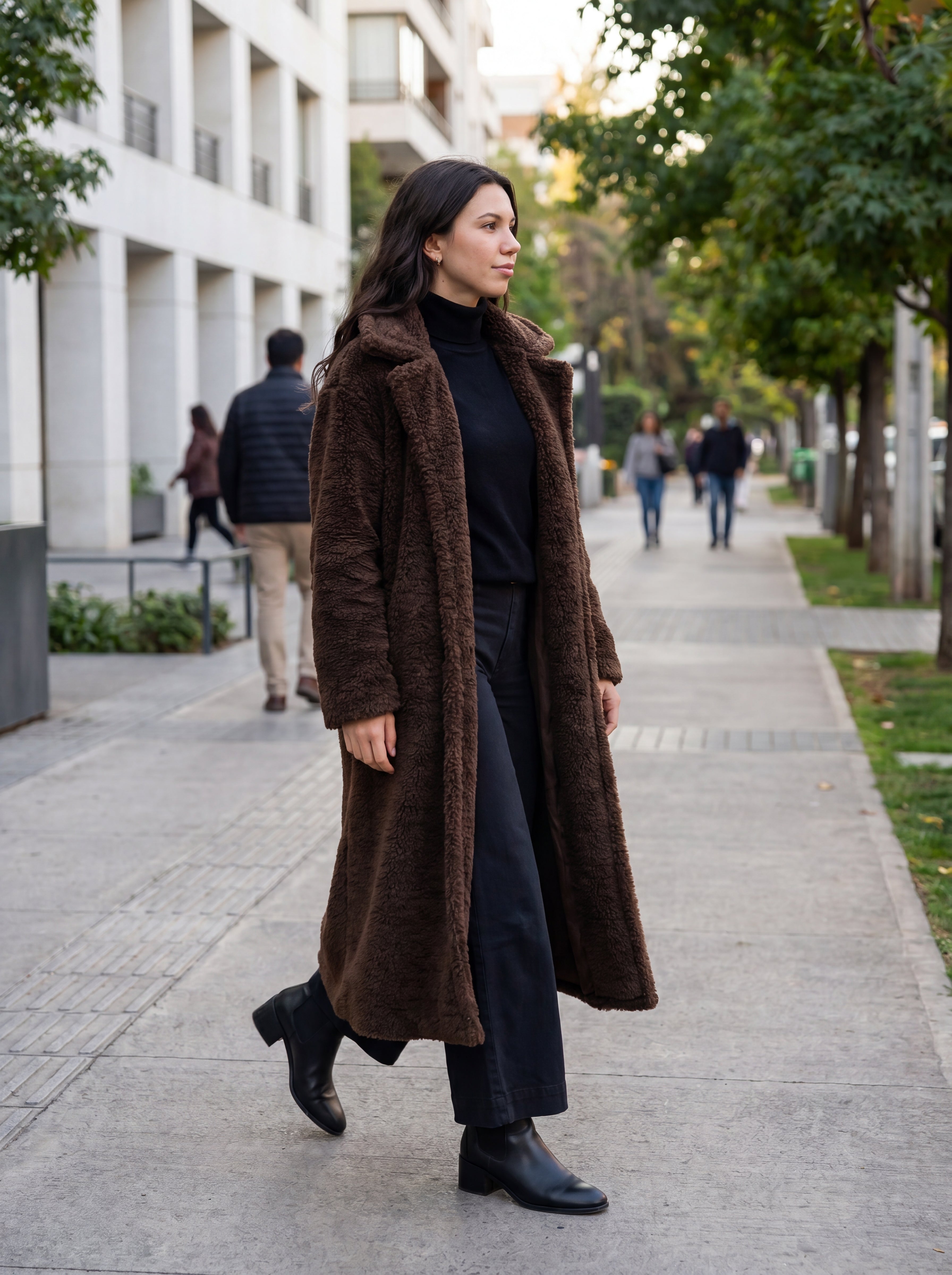 Alma Teddy Coat Chocolate