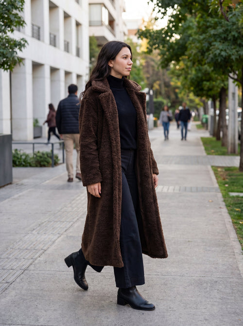 Alma Teddy Coat Chocolate