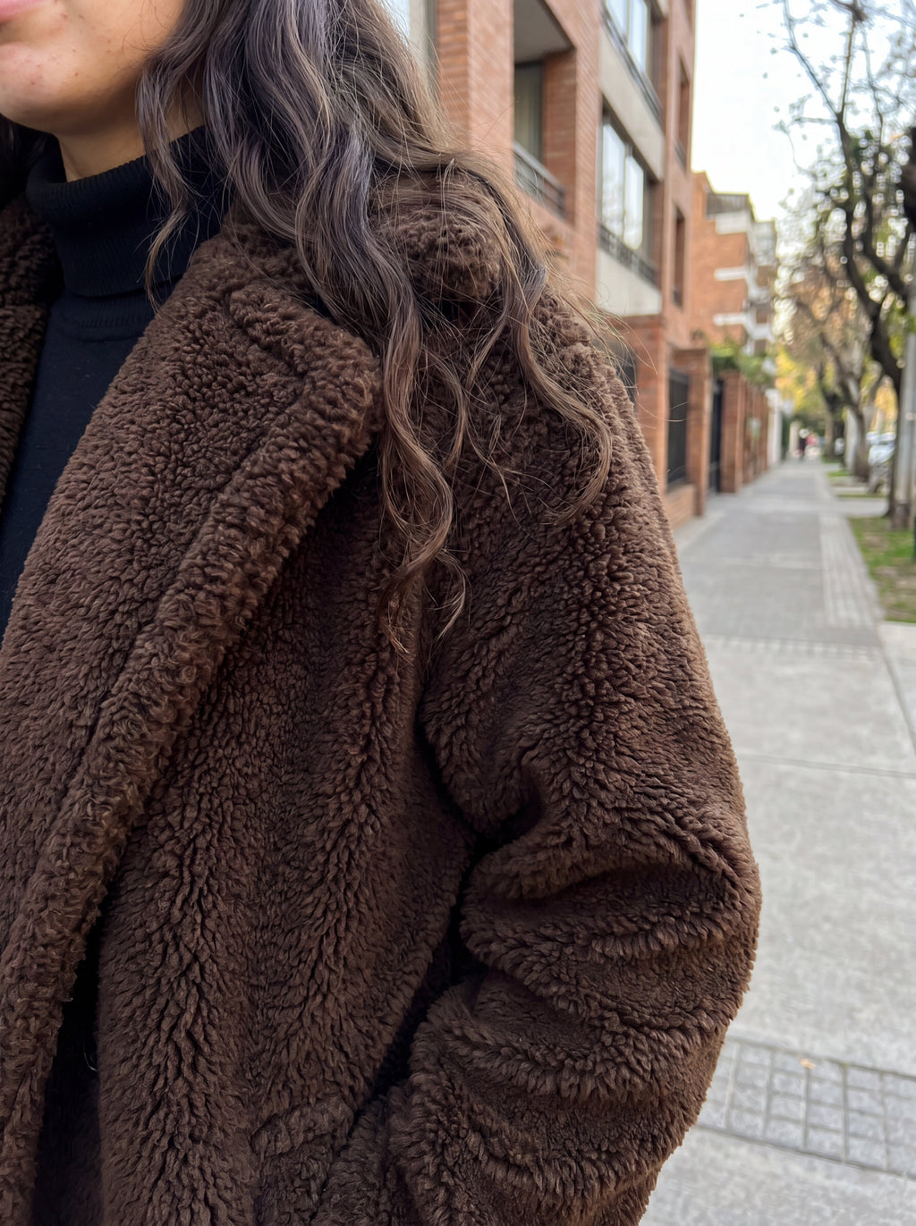 Alma Teddy Coat Chocolate